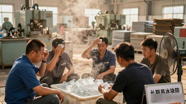 车间高温不用愁 无锡防暑降温冰块成了工人的救命凉方